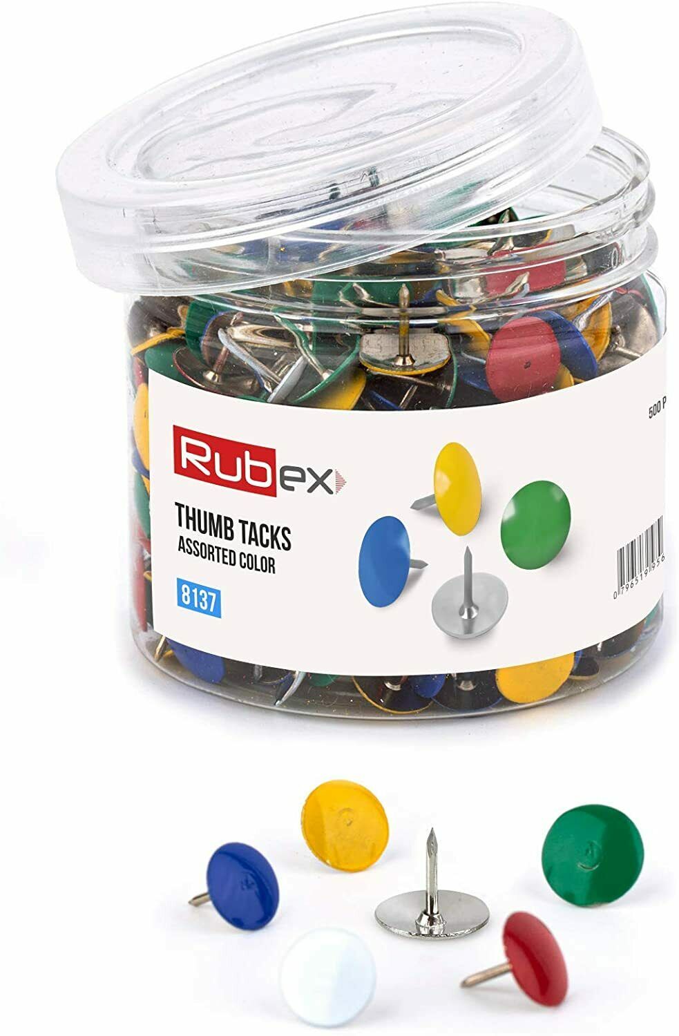 300 Assorted Color Push Pins for Cork Board, Colorful Thumb Tacks
