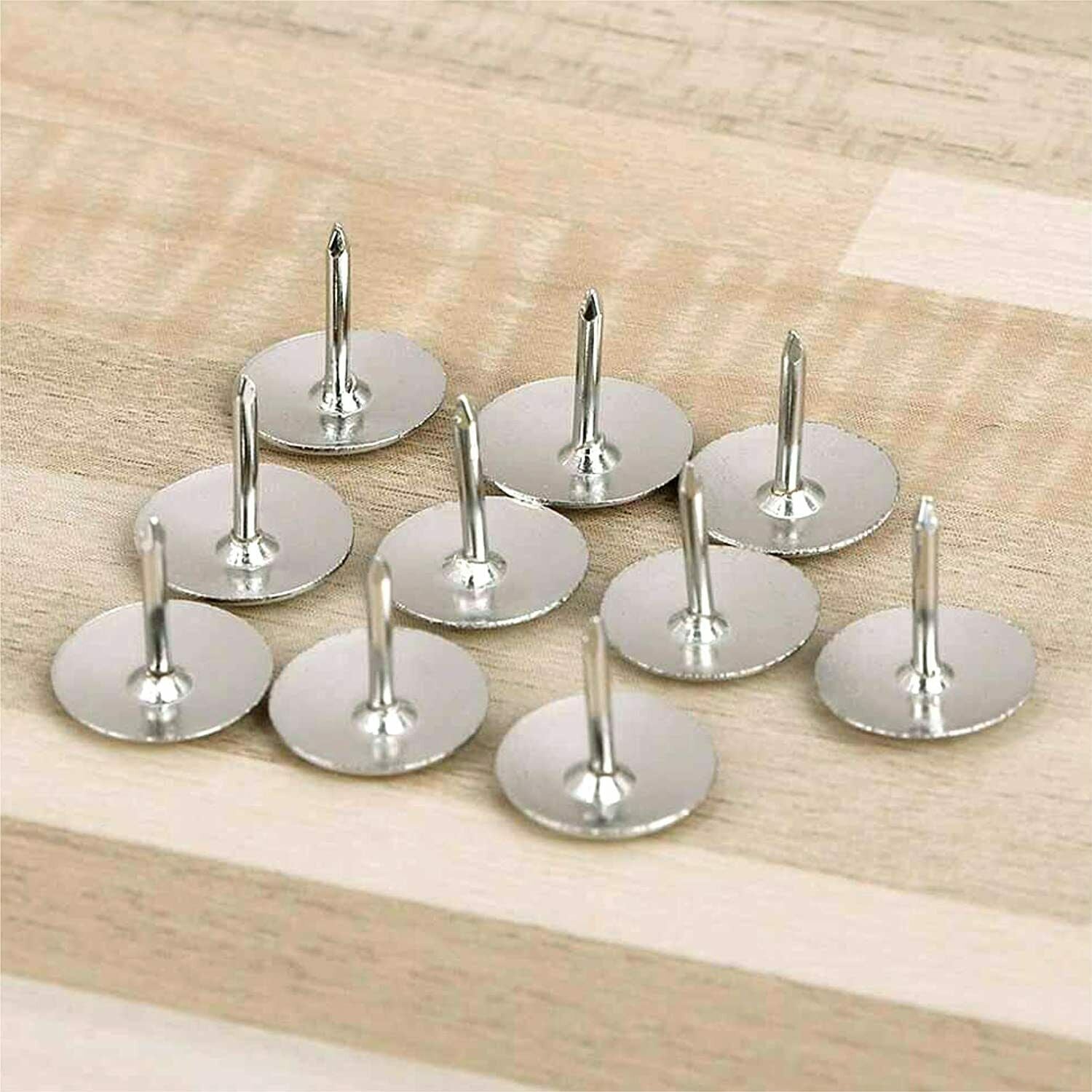 Grtard Steel Thumb Tacks 300 Pack, Silver Round Head Pins Office